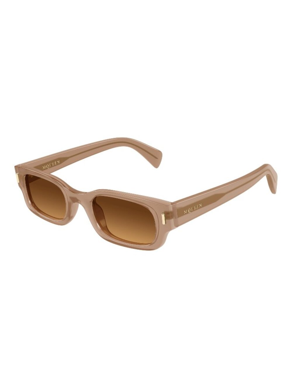 New Alexander McQueen Unisex Sunglasses Brown Lens Acetate Frame AM0549S 003 50